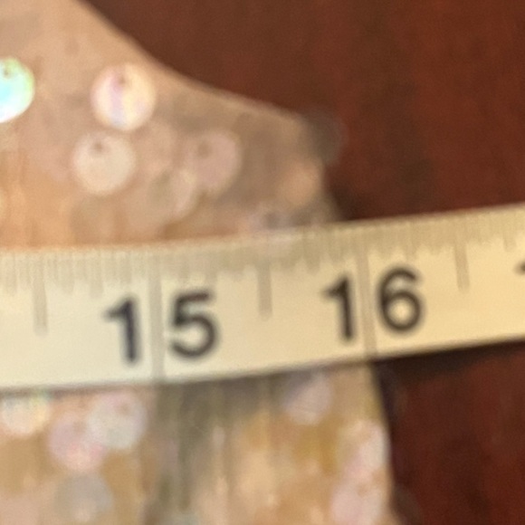 Vintage 90s Y2K Express Sequin Knit Tank Top Sz XS Cami Fairy Mermaidcore Cream - Picture 11 of 12